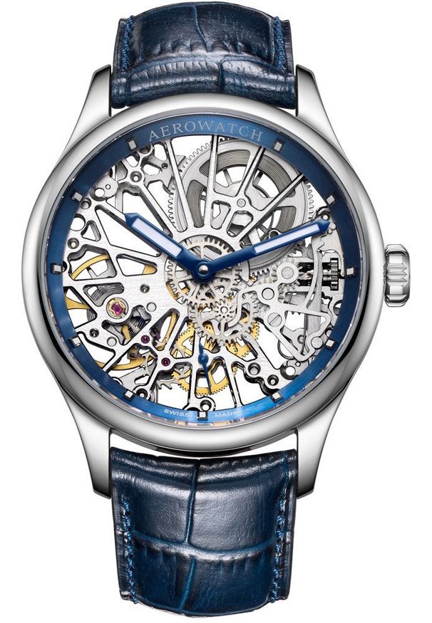 orient - Zegarek męski Aerowatch 50981-AA19 niebieski. Kolor: niebieski