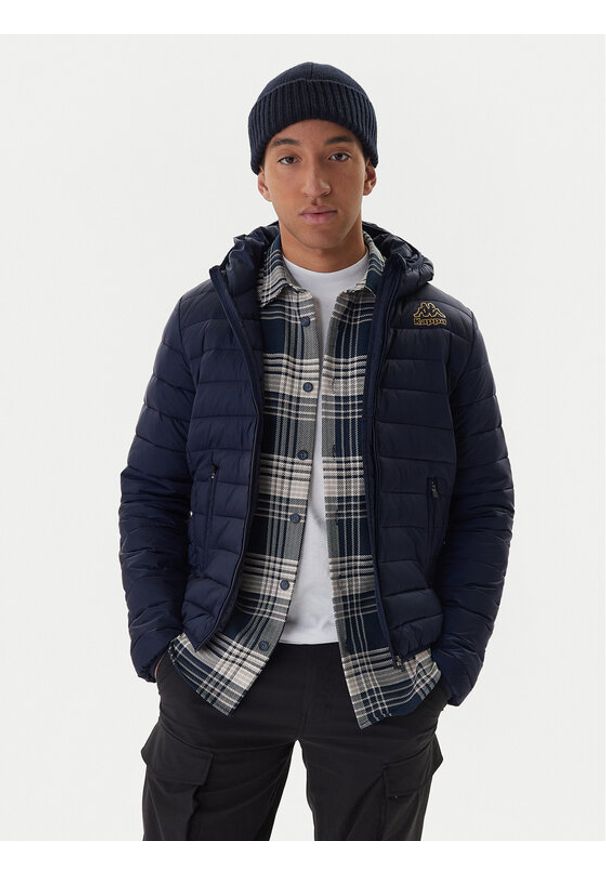 Kappa Kurtka przejściowa Logo Astrom 34243TW Granatowy Slim Fit. Kolor: niebieski. Materiał: syntetyk