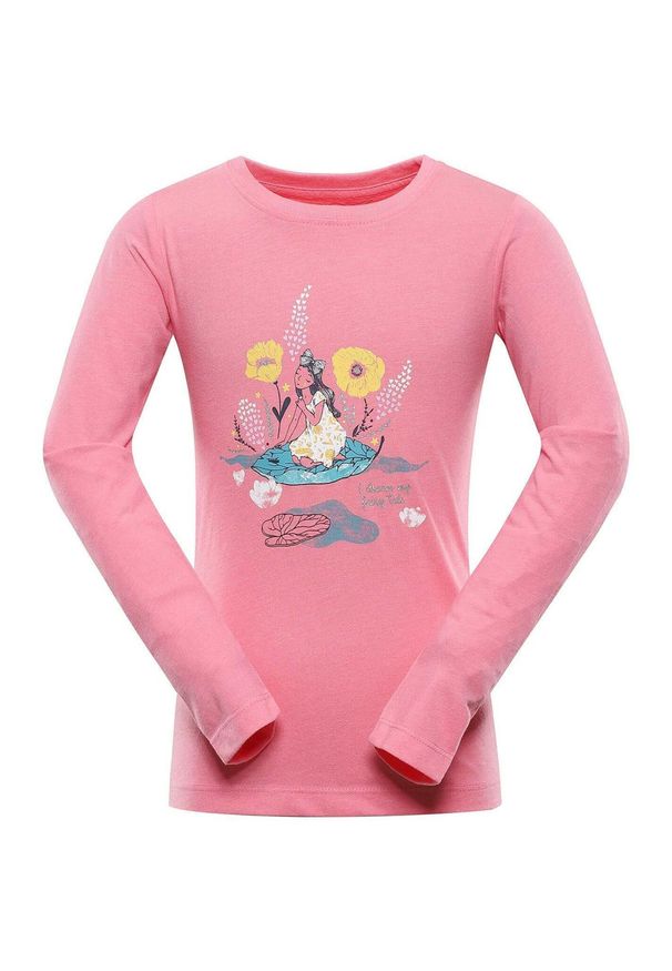 ZONE PERFECT - T-shirt Dziecięcy Nax Derano 104-110 z Miękkiej Bawełny z Kolorowym Nadrukiem. Kolor: wielokolorowy. Materiał: bawełna. Długość rękawa: długi rękaw. Długość: długie. Wzór: kolorowy, nadruk