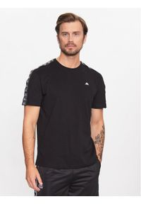 Kappa T-Shirt 312006 Czarny Regular Fit. Kolor: czarny. Materiał: bawełna #1
