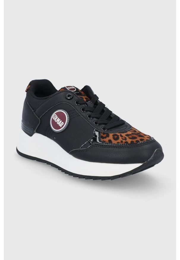 Colmar - Buty. Nosek buta: okrągły. Zapięcie: sznurówki. Kolor: czarny. Materiał: guma. Obcas: na platformie