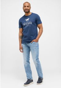 Mustang - Męskie Spodnie Jeansowe MUSTANG Denver Straight Denim Blue 1014878 5000 414