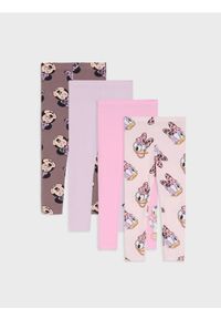 Sinsay - Legginsy 4 pack Minnie Mouse - kremowy. Kolor: kremowy. Wzór: motyw z bajki