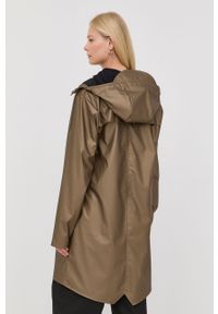 Rains kurtka przeciwdeszczowa 12020 Long Jacket kolor złoty przejściowa. Okazja: na co dzień. Kolor: złoty. Długość: długie. Styl: casual #7