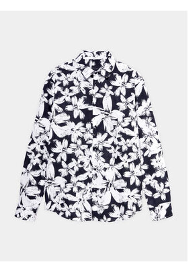 Sisley Koszula 5YH7SQ030 Kolorowy Regular Fit. Materiał: bawełna. Wzór: kolorowy
