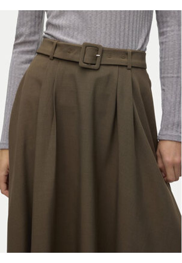 Vero Moda Spódnica trapezowa Tarisa 10318628 Brązowy Regular Fit. Kolor: brązowy. Materiał: syntetyk