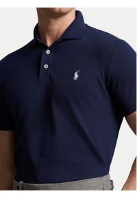 Polo Ralph Lauren Polo 710941439003 Granatowy Custom Slim Fit. Typ kołnierza: polo. Kolor: niebieski. Materiał: bawełna #4