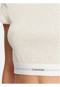 Calvin Klein Underwear T-Shirt LV00QS7349 Beżowy Slim Fit. Kolor: beżowy. Materiał: bawełna