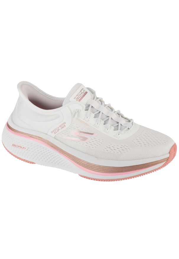 skechers - Buty do biegania damskie, Slip-Ins: Go Run Elevate 2.0 - Banyan. Kolor: biały. Sport: bieganie