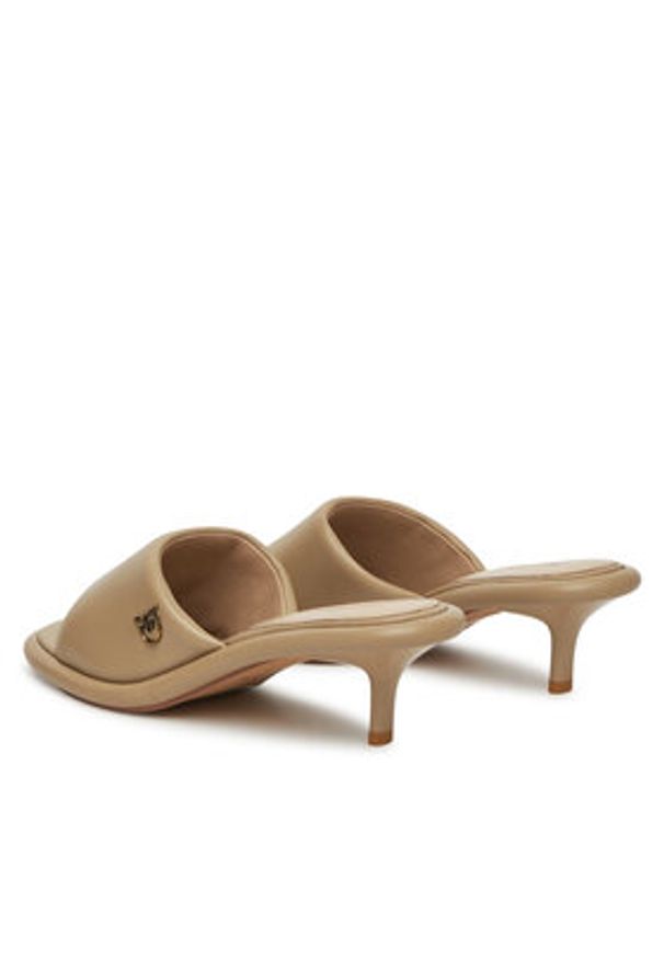 Pinko - PINKO Klapki Tara 01 SD0277 P003 Beżowy. Kolor: beżowy. Materiał: skóra