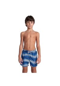 Spodenki chłopięce szorty kąpielowe na basen plażę Arena Beach Boxer. Kolor: niebieski, biały, wielokolorowy #1