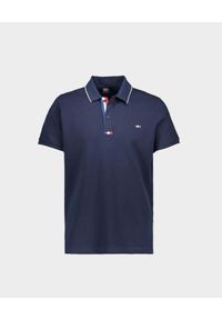 PAUL & SHARK - Granatowa koszulka polo z bawełny. Typ kołnierza: polo. Kolor: niebieski. Materiał: bawełna. Wzór: aplikacja, kolorowy #6