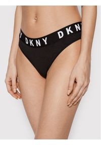 DKNY Stringi DK4529 Czarny. Kolor: czarny. Materiał: bawełna