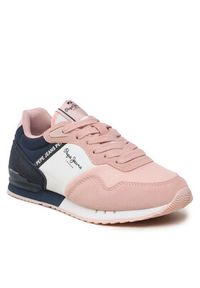 Pepe Jeans Sneakersy London Basic G PGS30564 Różowy. Kolor: różowy. Materiał: skóra