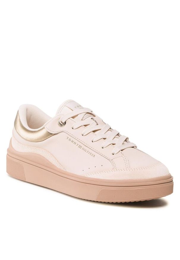 TOMMY HILFIGER - Sneakersy Tommy Hilfiger. Kolor: beżowy
