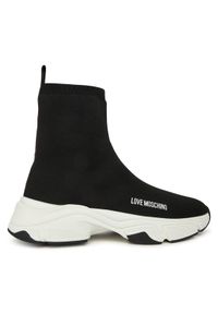 Love Moschino - LOVE MOSCHINO Sneakersy JA15386G0NIY8000 Czarny. Kolor: czarny. Materiał: materiał
