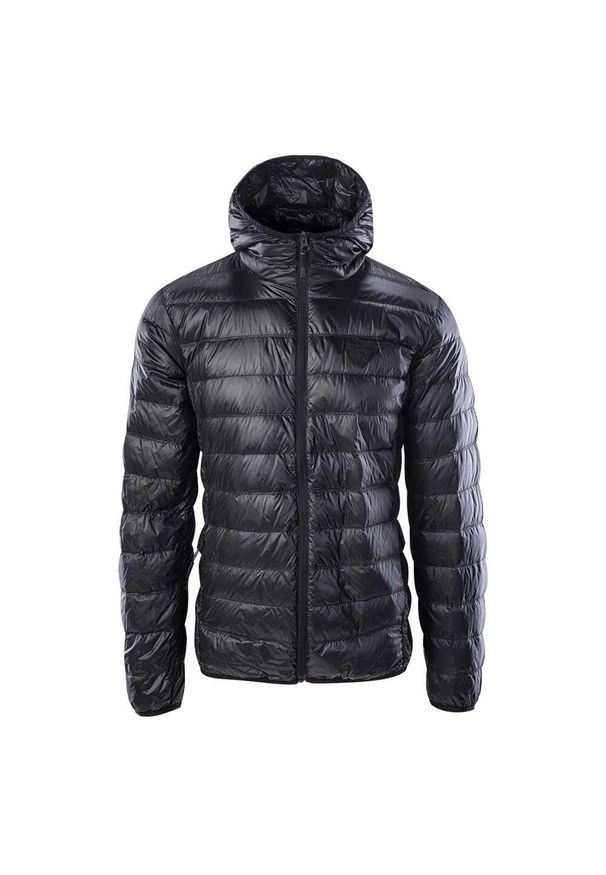 Iguana - Męska Kurtka Ocieplana Marcho. Kolor: czarny. Materiał: puch. Sport: turystyka piesza