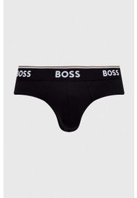 BOSS slipy 3-pack męskie kolor czarny. Kolor: czarny #6