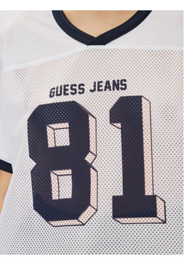 Guess Jeans T-Shirt W5GI59 KCTE2 Biały Regular Fit. Kolor: biały. Materiał: syntetyk