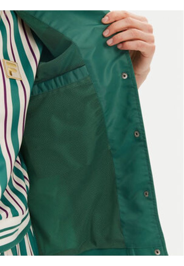 Fila Kurtka bomber Leme FAW0999 Zielony Oversize. Kolor: zielony. Materiał: syntetyk