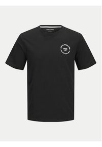 Jack & Jones - Jack&Jones T-Shirt Simon 12269280 Czarny Standard Fit. Kolor: czarny. Materiał: bawełna