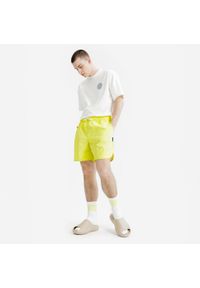 Decathlon - Spodenki płócienne męskie Elementals. Kolor: żółty, wielokolorowy, zielony. Materiał: poliamid, materiał #2