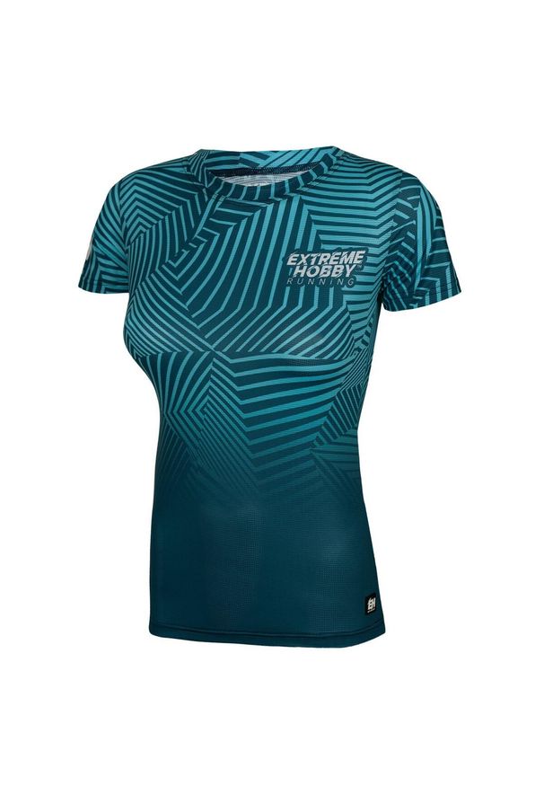 Koszulka do biegania damska z krótkim rękawem EXTREME HOBBY CALEIDOSCOPE. Kolor: niebieski. Materiał: poliester, elastan. Długość rękawa: krótki rękaw. Długość: krótkie. Sport: bieganie, kolarstwo