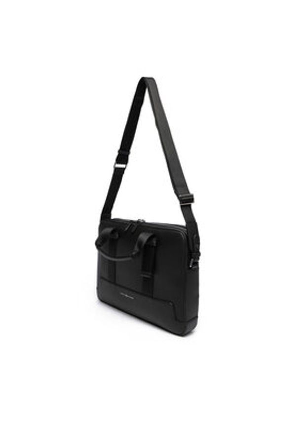 TOMMY HILFIGER - Tommy Hilfiger Torba na laptopa Th Modern Computer Bag AM0AM13637 Czarny. Kolor: czarny. Materiał: skóra