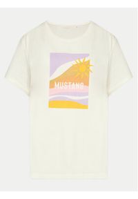 Mustang T-Shirt Alma 1015163 Écru Regular Fit. Materiał: bawełna #8