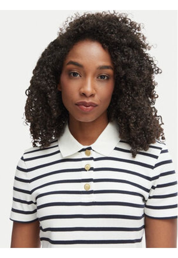 TOMMY HILFIGER - Tommy Hilfiger Polo WW0WW49252 Biały Slim Fit. Typ kołnierza: polo. Kolor: biały. Materiał: bawełna