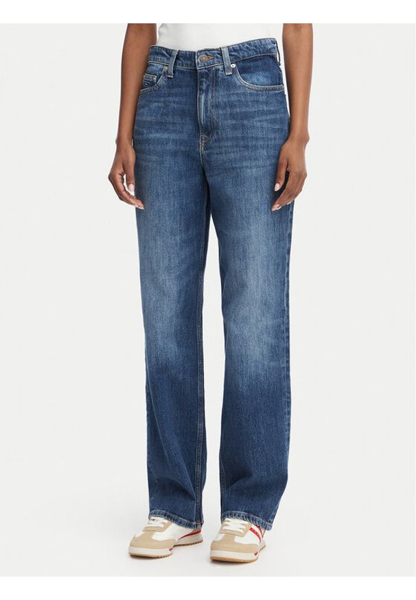 Tommy Jeans Jeansy Layla High Rise DW0DW23157 Niebieski Straight Leg. Kolor: niebieski