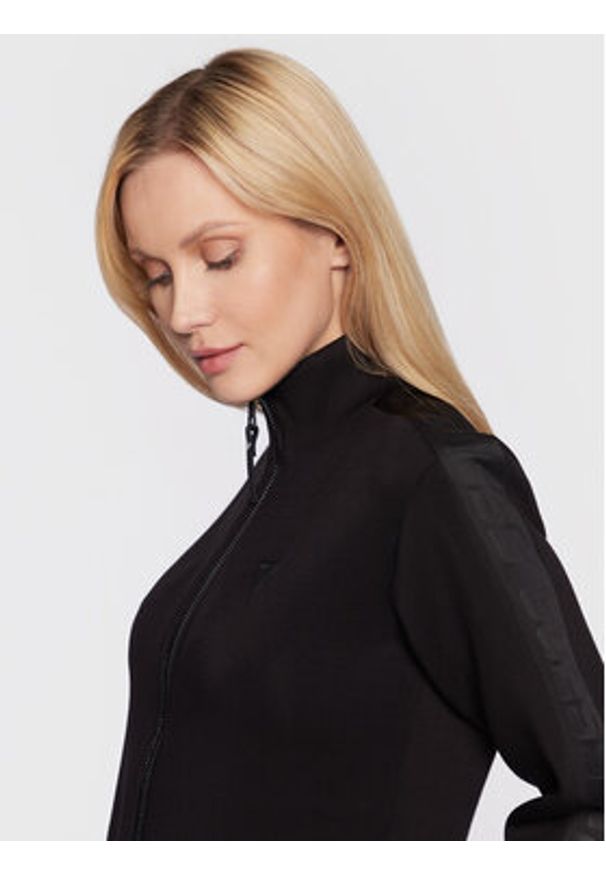 Guess Bluza Allie V2YQ17 K7UW2 Czarny Regular Fit. Kolor: czarny. Materiał: wiskoza