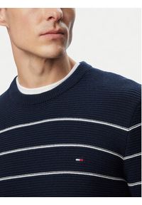 Tommy Jeans Sweter DM0DM23384 Granatowy Slim Fit. Kolor: niebieski. Materiał: bawełna #3