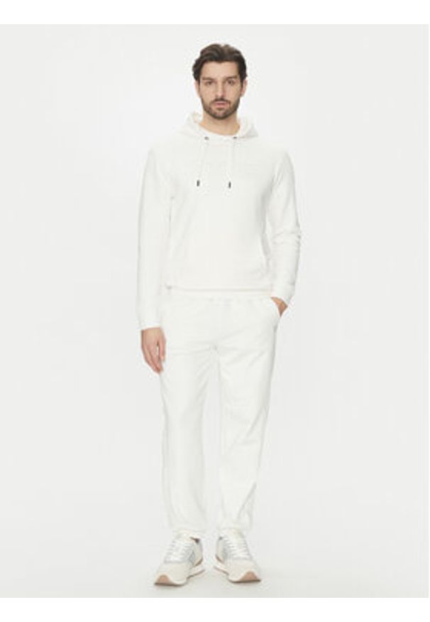 Guess Spodnie dresowe Z5GB06 K6ZS1 Biały Regular Fit. Kolor: biały. Materiał: bawełna