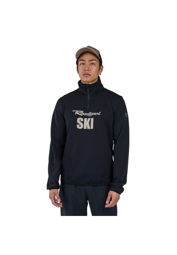 Bluza męska Rossignol Signature Ski Hz Fleece. Kolor: czarny. Sezon: zima. Sport: narciarstwo
