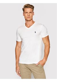 Polo Ralph Lauren T-Shirt 710671453008 Biały Slim Fit. Typ kołnierza: polo. Kolor: biały. Materiał: bawełna #1