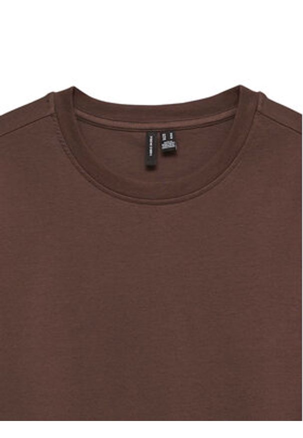 Vero Moda T-Shirt Paulina 10316991 Brązowy Regular Fit. Kolor: brązowy. Materiał: bawełna