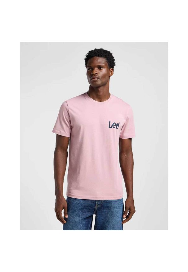Lee - MESKA KOSZULKA LEE MEDIUM WOBBLY LEE TEE SOFT MAUVE 112364536
