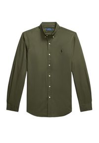 Polo Ralph Lauren Koszula 710929348006 Zielony Slim Fit. Typ kołnierza: polo. Kolor: zielony. Materiał: bawełna #3