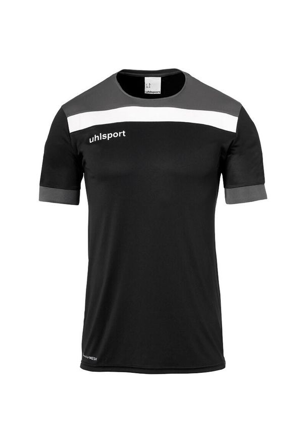 UHLSPORT - Koszulka sportowa męska Uhlsport Offense 23. Kolor: wielokolorowy, czarny, szary, biały, fioletowy. Materiał: poliester. Długość rękawa: krótki rękaw. Długość: krótkie