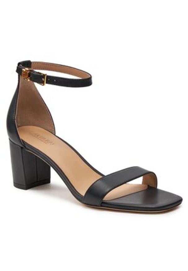 Lauren Ralph Lauren - LAUREN RALPH LAUREN Sandały 802927949001 Czarny. Kolor: czarny. Materiał: skóra