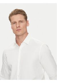 Calvin Klein Koszula K10K114310 Biały Slim Fit. Kolor: biały. Materiał: bawełna