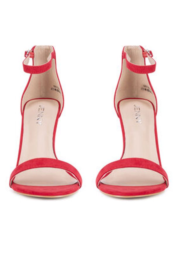 Jenny - JENNY Sandały SS13814 Czerwony. Kolor: czerwony. Materiał: materiał