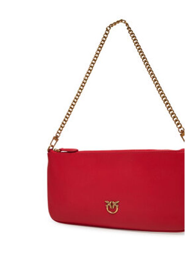 Pinko - PINKO Torebka Horizontal Flat PE 25 PCPL 102747 A0F1 Czerwony. Kolor: czerwony. Materiał: skórzane