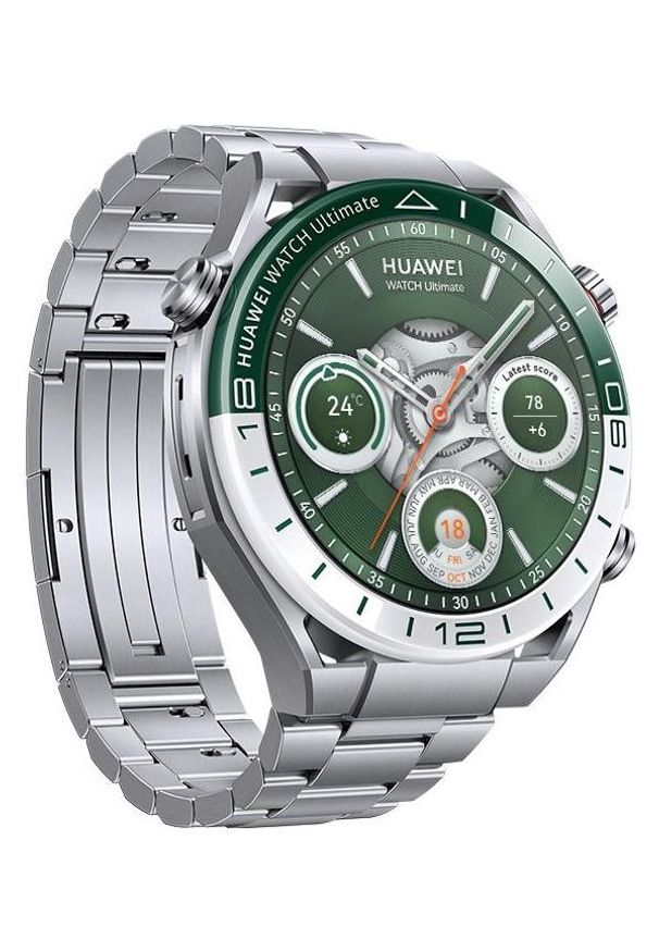 HUAWEI - Huawei Watch Ultimate Zielony. Rodzaj zegarka: smartwatch. Kolor: zielony. Materiał: materiał. Styl: sportowy, klasyczny, elegancki, casual