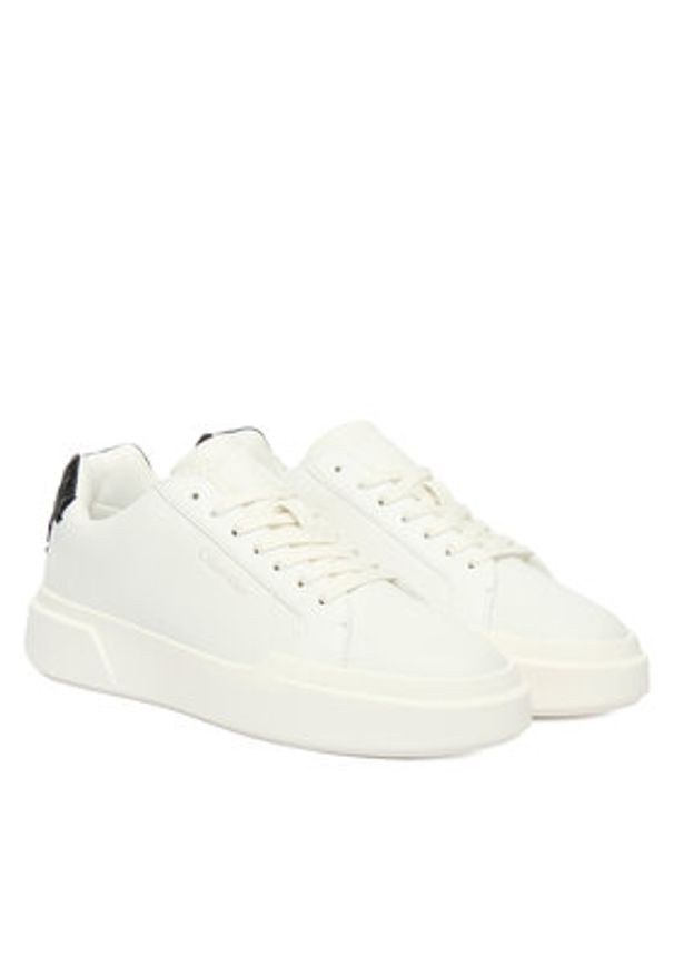 Calvin Klein Sneakersy Chunky Cupsole Laceup Lth Bt Aop YW0YW02036 Biały. Kolor: biały. Materiał: skóra