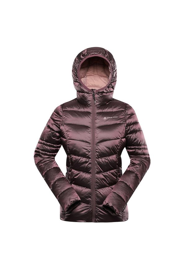 ALPINE PRO - Damska kurtka puchowa Alpine Pro Roga. Kolor: różowy. Materiał: puch. Sezon: zima. Sport: turystyka piesza