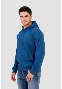 Diesel - DIESEL Błękitna męska bluza S-ROB-HOOD-MICRODIV, Rozmiar XXL. Okazja: na co dzień. Typ kołnierza: kaptur. Kolor: niebieski. Materiał: elastan, materiał, bawełna. Styl: casual #4