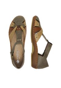 Rieker Sandały CEO-M1655-54 Zielony. Kolor: zielony. Materiał: materiał #5
