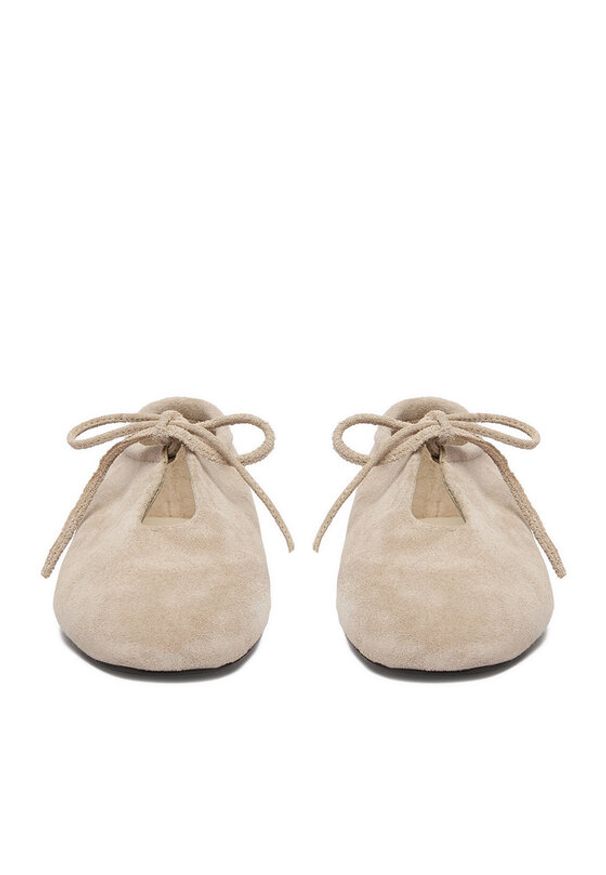 Gino Rossi - GINO ROSSI Półbuty EO-26SS10 Beżowy. Kolor: beżowy. Materiał: zamsz, skóra